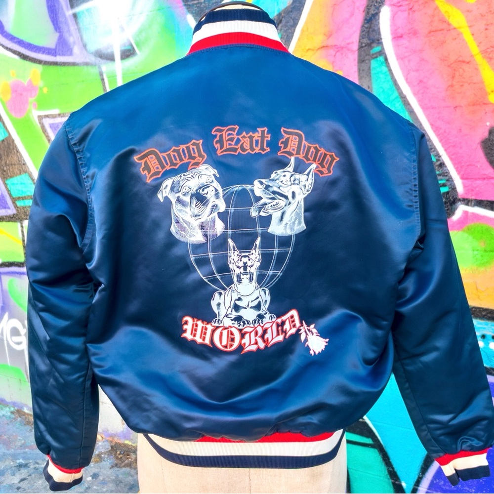 DOG EAT DOG World Vintage Bomber size L | Navy Blue (NewNorthVintage x Starter)